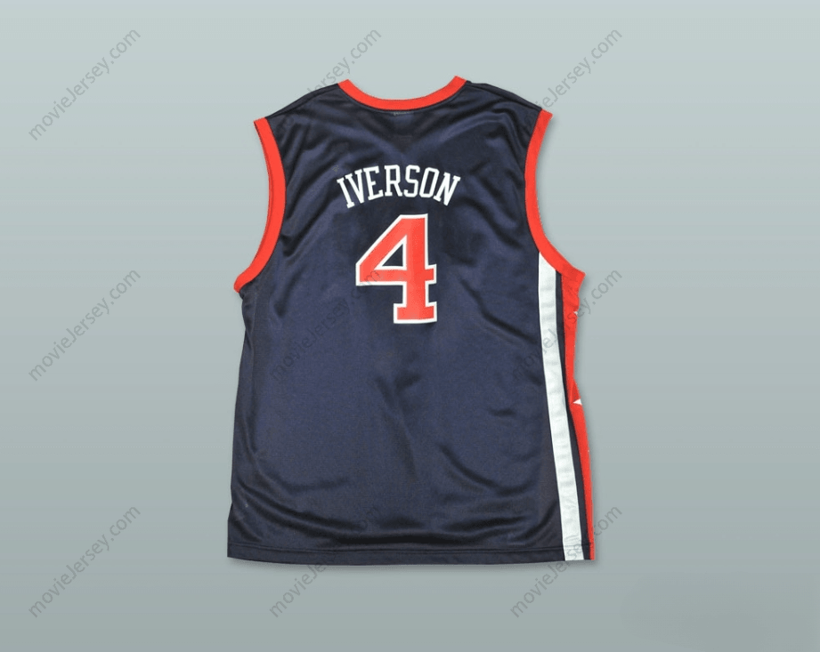 CUSTOM ANY Name Number ALLEN IVERSON 4 TEAM USA BASKETBALL JERSEY Top Stitched S-6XL