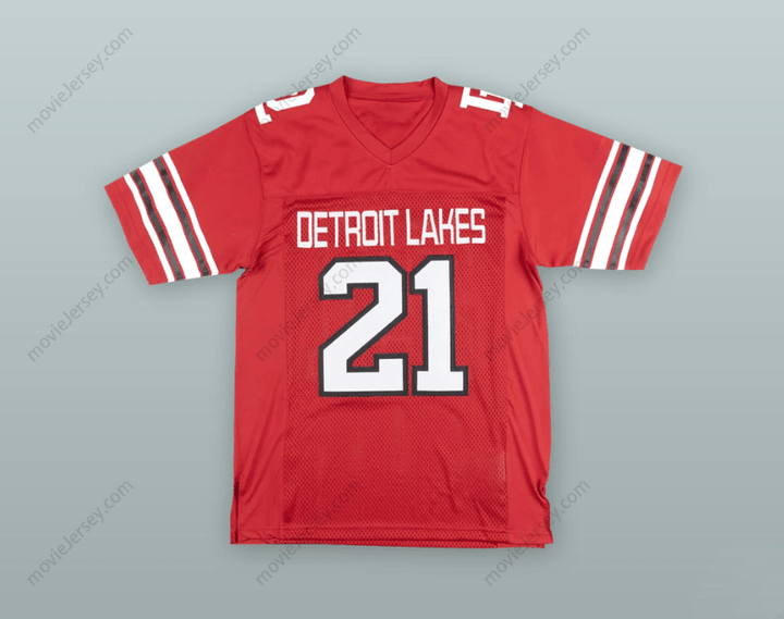 CUSTOM ANY Name Number ADAM THIELEN 21 DETROIT LAKES HIGH SCHOOL RED FOOTBALL JERSEY Top Stitched S-6XL