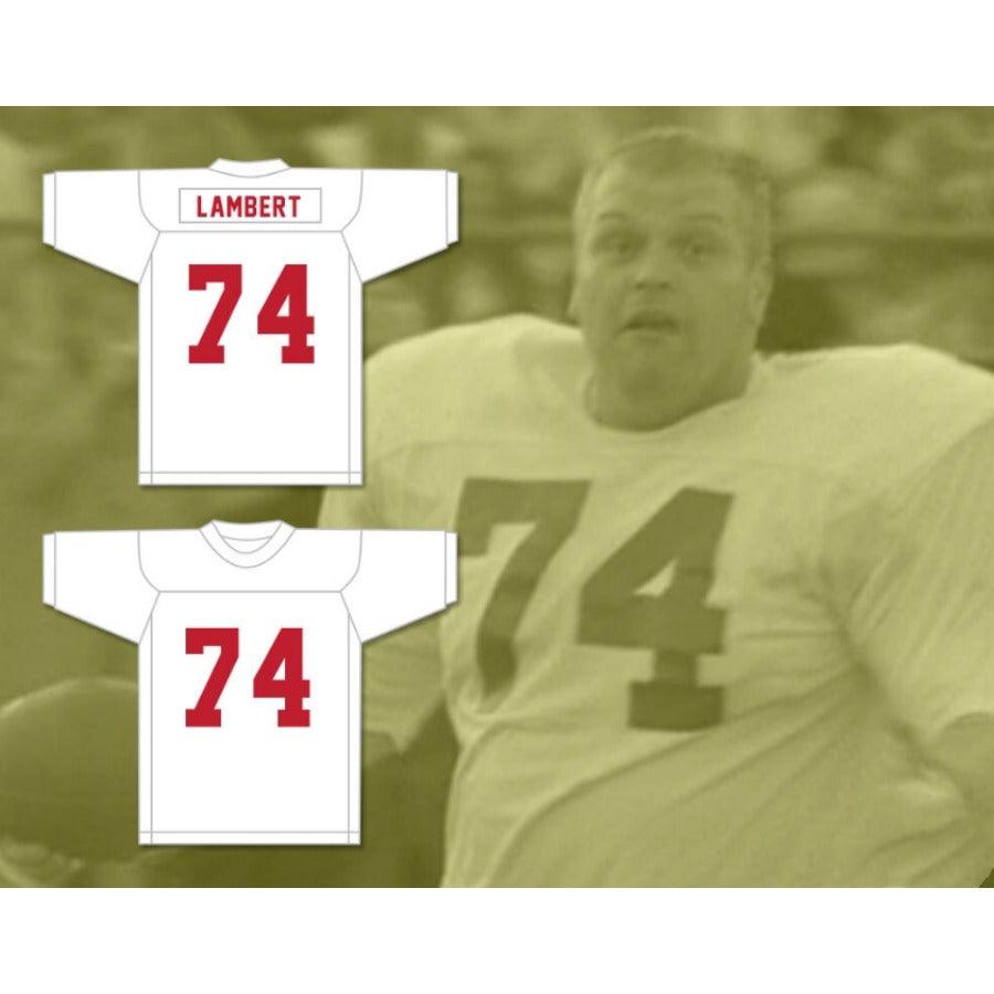 CUSTOM ANY Name Number T.J. LAMBERT 74 MIAMI Football Jersey Top Stitched S-6XL
