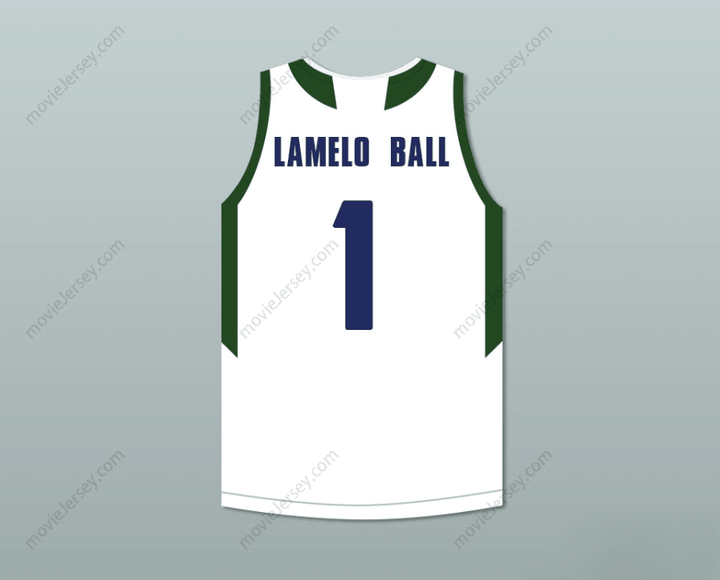 CUSTOM ANY Name Number LAMELO BALL 1 CHINO HILLS HUSKIES WHITE BASKETBALL JERSEY WITH PATCH 2 Top Stitched S-6XL