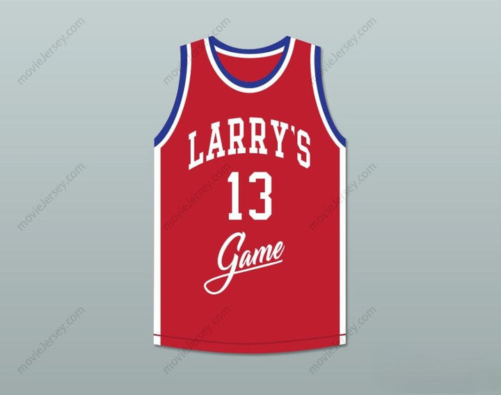 CUSTOM ANY Name Number MARK JACKSON 13 LARRY'S GAME RED BASKETBALL JERSEY 1988 CHARITY EVENT Top Stitched S-6XL