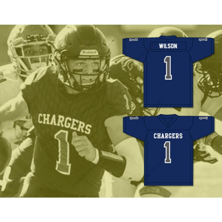 CUSTOM ANY Name Number ZACH WILSON 1 CORNER CANYON HIGH SCHOOL CHARGERS Football Jersey Top Stitched S-6XL