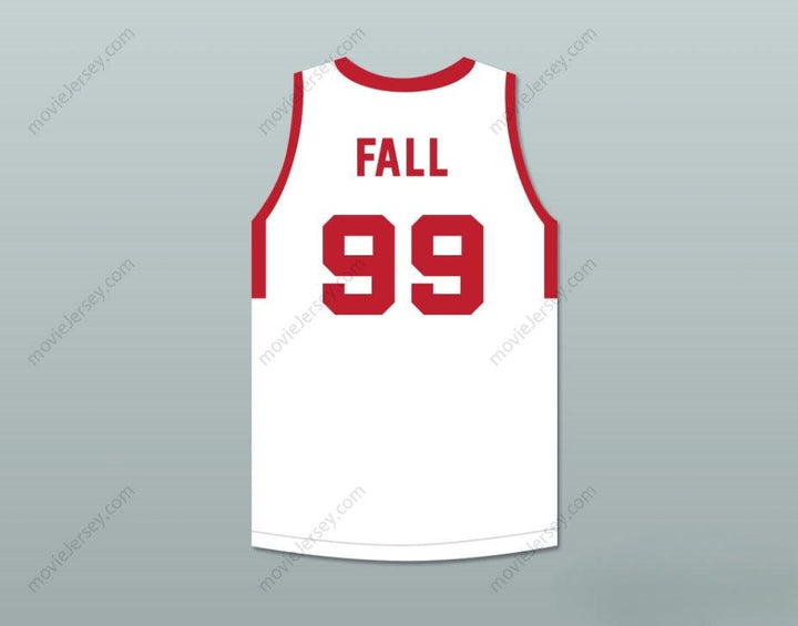 CUSTOM ANY Name Number TACKO FALL 99 MAINE WHITE BASKETBALL JERSEY 1 Top Stitched S-6XL