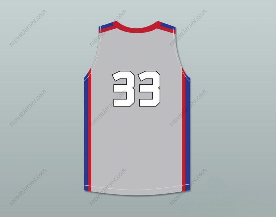 CUSTOM ANY Name Number TACKO FALL 33 EACH 1 TEACH 1 ELITE AAU GRAY BASKETBALL JERSEY 1 Top Stitched S-6XL