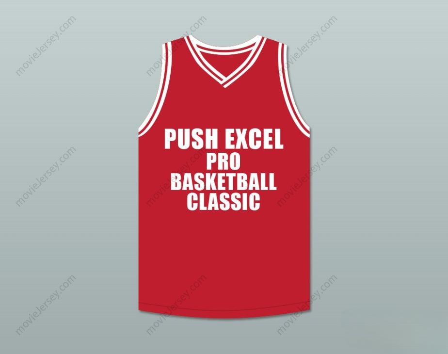 CUSTOM ANY Name Number HERB WILLIAMS 32 PUSH EXCEL PRO BASKETBALL CLASSIC RED BASKETBALL JERSEY 1988 CHARITY EVENT Top Stitched S-6XL