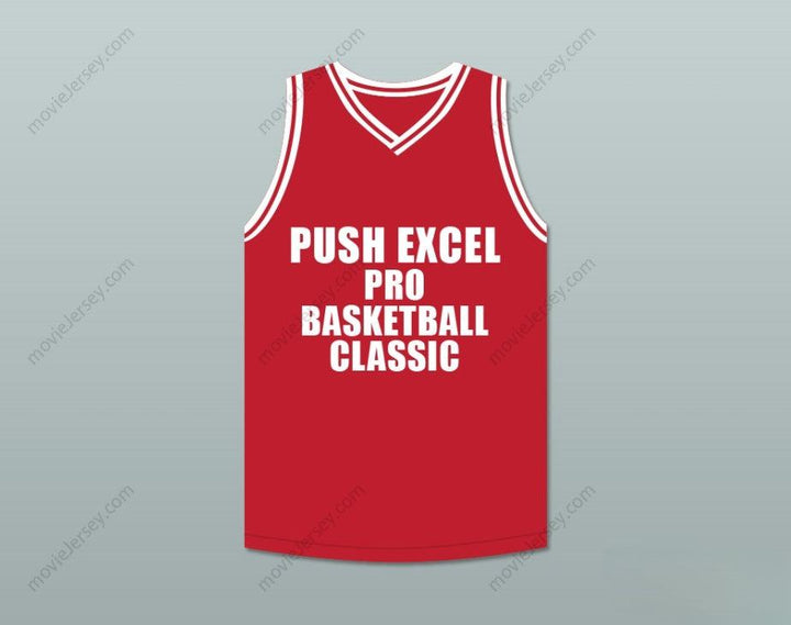 CUSTOM ANY Name Number HERB WILLIAMS 32 PUSH EXCEL PRO BASKETBALL CLASSIC RED BASKETBALL JERSEY 1988 CHARITY EVENT Top Stitched S-6XL