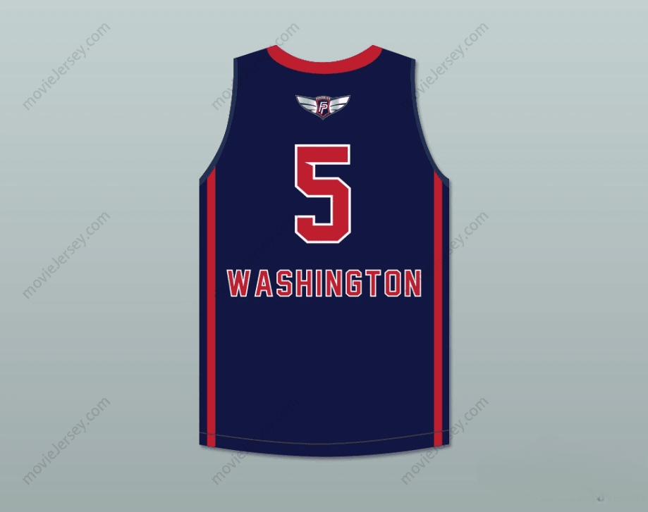 CUSTOM ANY Name Number P. J. WASHINGTON 5  PREP NAVY BLUE BASKETBALL JERSEY 2 Top Stitched S-6XL