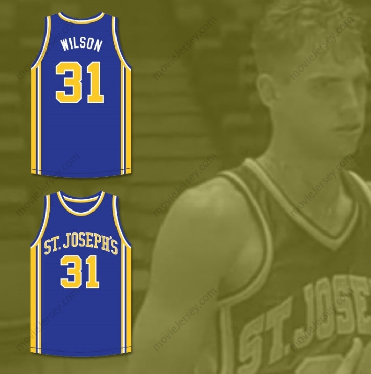 CUSTOM ANY Name Number BUDDY WILSON 31 ST JOSEPH'S BASKETBALL JERSEY THE AIR UP THERE Top Stitched S-6XL