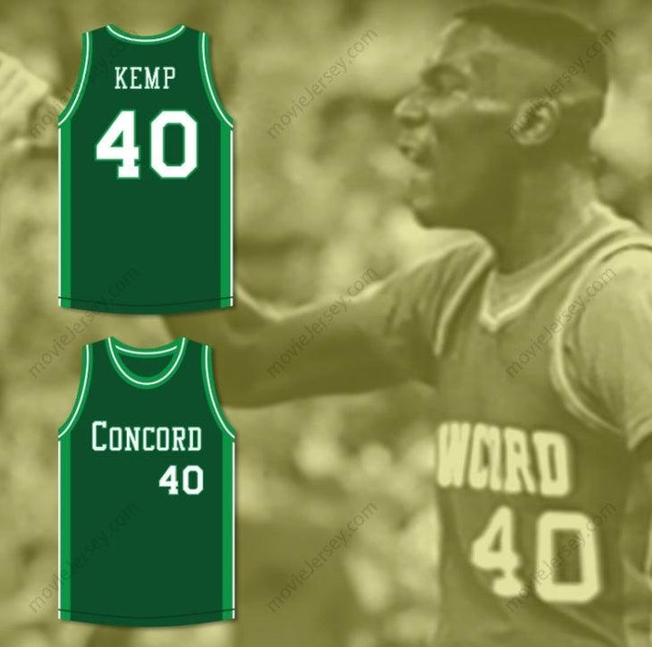 CUSTOM ANY Name Number SHAWN KEMP 40 CONCORD HIGH SCHOOL MINUTEMEN GREEN BASKETBALL JERSEY Top Stitched S-6XL