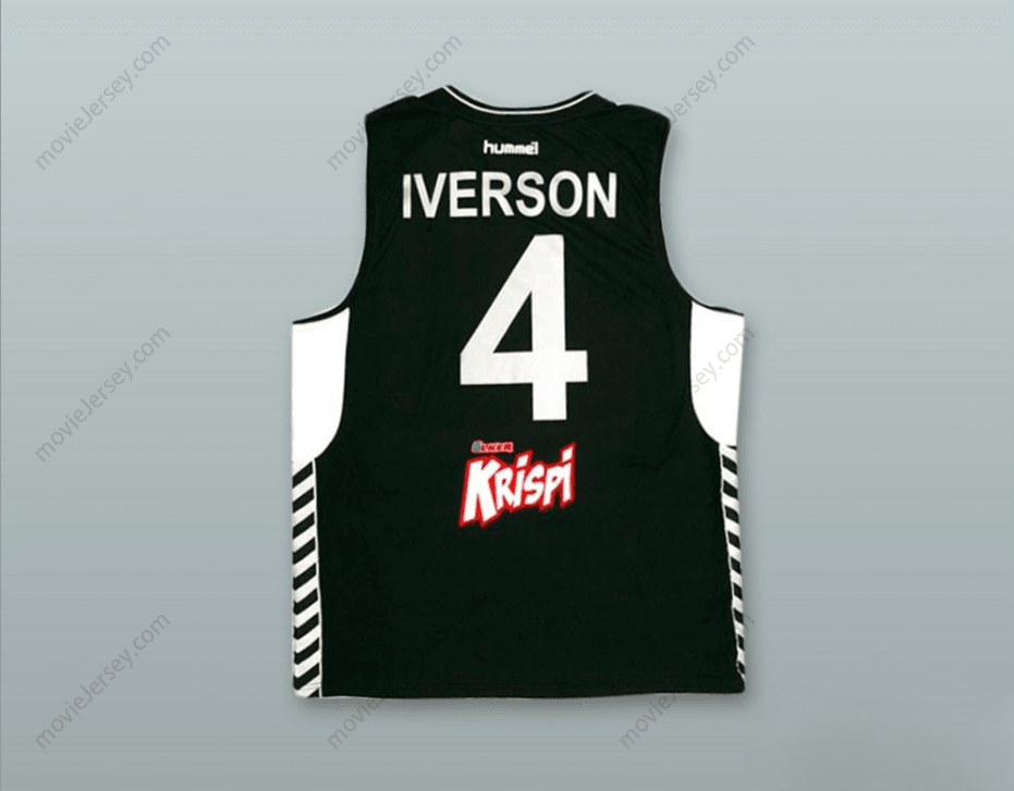 CUSTOM ANY Name Number ALLEN IVERSON 4 COLA TURKA BASKETBALL JERSEY STITCH SEWN Top Stitched S-6XL