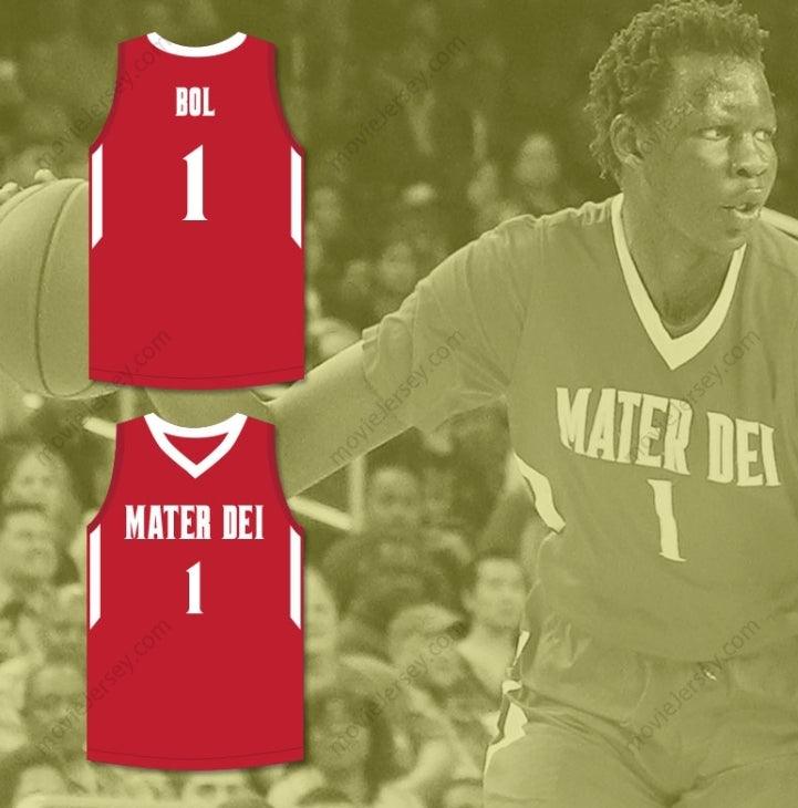 CUSTOM ANY Name Number BOL BOL 1 MATER DEI HIGH SCHOOL RED BASKETBALL JERSEY 2 Top Stitched S-6XL