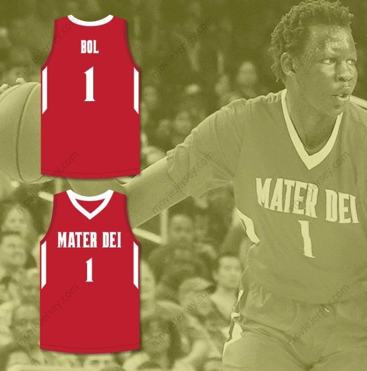 CUSTOM ANY Name Number BOL BOL 1 MATER DEI HIGH SCHOOL RED BASKETBALL JERSEY 2 Top Stitched S-6XL