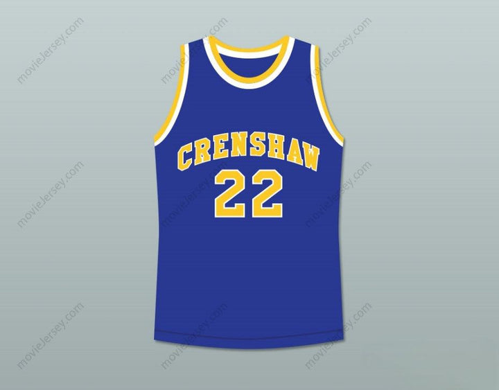 CUSTOM ANY Name Number QUINCY MCCALL 22 CRENSHAW HIGH SCHOOL BLUE BASKETBALL JERSEY LOVE AND BASKETBALL Top Stitched S-6XL