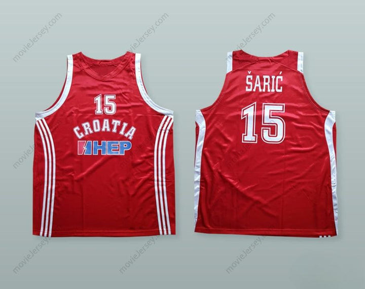 CUSTOM ANY Name Number DARIO SARIC 15 CROATIA BASKETBALL JERSEY Top Stitched S-6XL