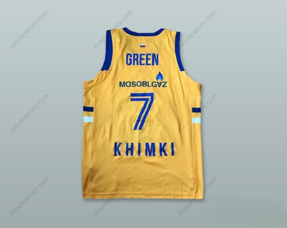 CUSTOM ANY Name Number GARLON GREEN 7 BC KHIMKI MOSCOW RUSSIA YELLOW BASKETBALL JERSEY Top Stitched S-6XL