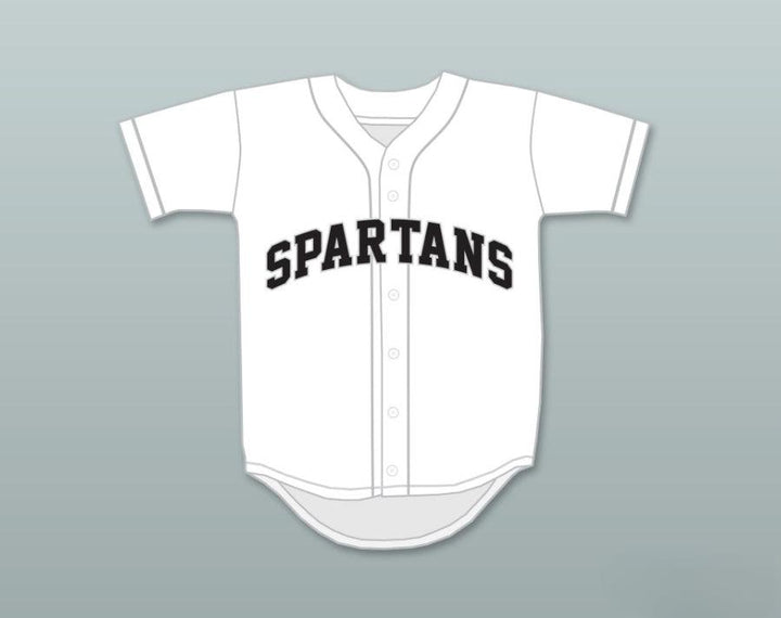 Custom Any Name Number MADISON BUMGARNER 5   HIGH SCHOOL SPARTANS WHITE BASEBALL JERSEY 1 Top Stitched S-6XL