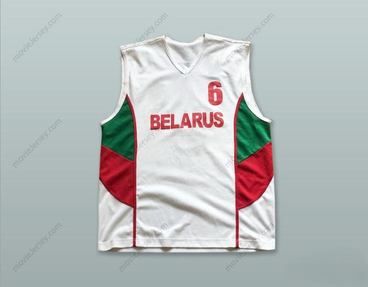 CUSTOM ANY Name Number BELARUS 6 WHITE BASKETBALL JERSEY Top Stitched S-6XL