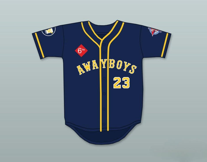 Custom Any Name Number DAVID JUSTICE 23 AWAYBOYS BASEBALL JERSEY 6TH ANNUAL ROCK N' JOCK SOFTBALL CHALLENGE 1995 Top Stitched S-6XL