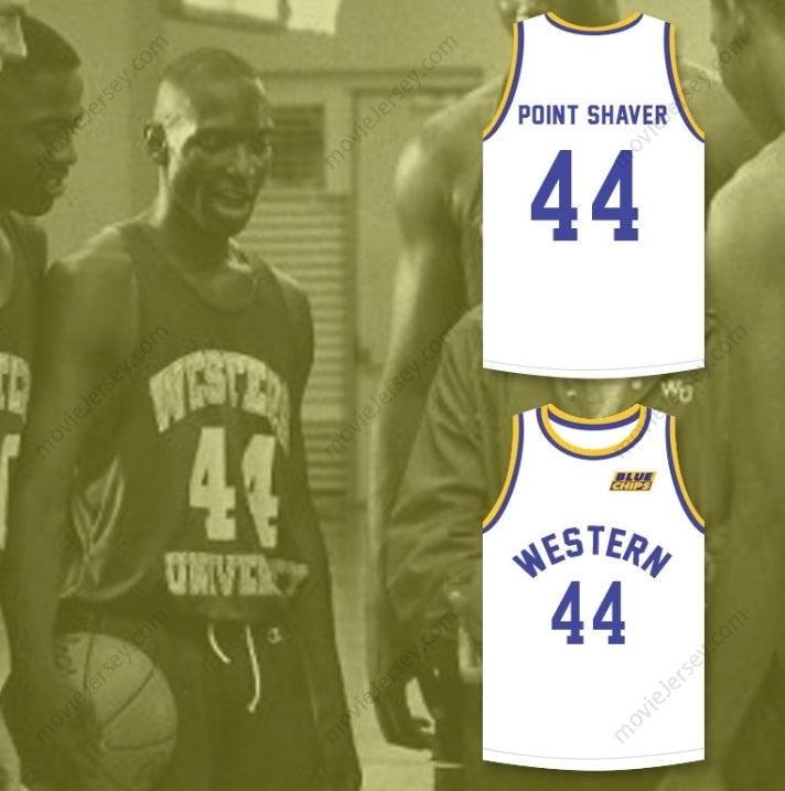 CUSTOM ANY Name Number ANTHONY C HALL TONY THE POINT SHAVER 44   WHITE BASKETBALL JERSEY WITH BLUE CHIPS PATCH Top Stitched S-6XL