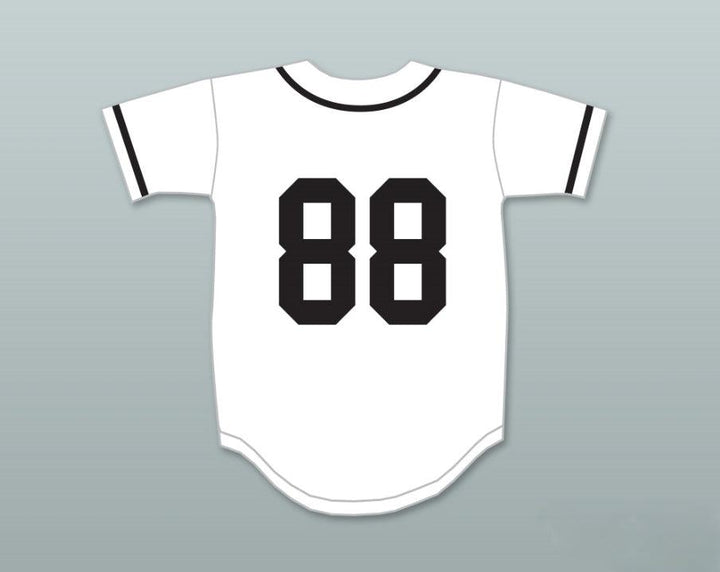 Custom Any Name Number CROOKLYN BLACK ON WHITE BASEBALL JERSEY ANY NAME OR NUMBER Top Stitched S-6XL