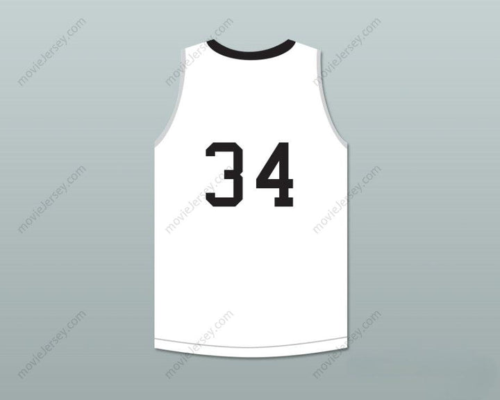 CUSTOM ANY Name Number JOEL EMBIID 34 THE ROCK HIGH SCHOOL WHITE BASKETBALL JERSEY Top Stitched S-6XL