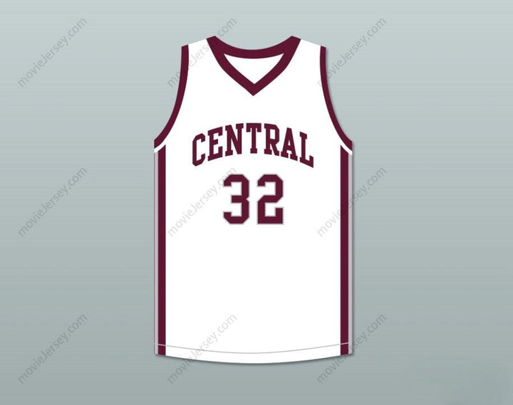 CUSTOM ANY Name PLAYER 32 BRISTOL CENTRAL RAMS WHITE BASKETBALL JERSEY Top Stitched S-6XL
