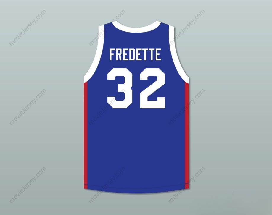 CUSTOM ANY Name Number JIMMER FREDETTE 32 SHANGHAI SHARKS ALTERNATE BLUE BASKETBALL JERSEY WITH CBA PATCH Top Stitched S-6XL