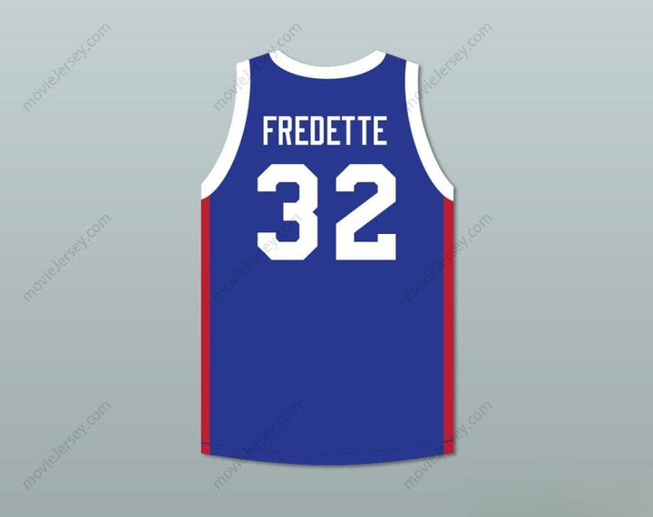 CUSTOM ANY Name Number JIMMER FREDETTE 32 SHANGHAI SHARKS ALTERNATE BLUE BASKETBALL JERSEY WITH CBA PATCH Top Stitched S-6XL