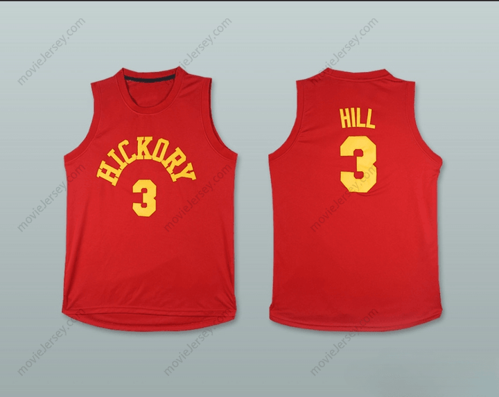 CUSTOM ANY Name Number GEORGE HILL 3 HICKORY HOOSIERS BASKETBALL JERSEY Top Stitched S-6XL
