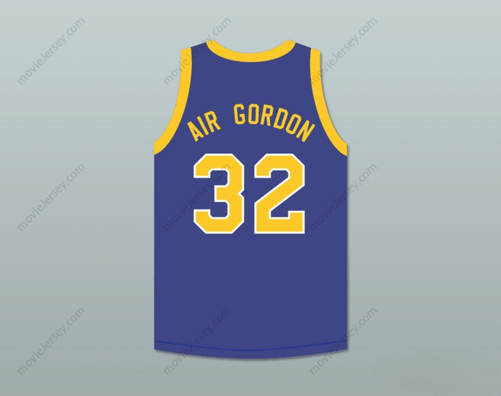 CUSTOM ANY Name Number AIR GORDON 32 BLUE BASKETBALL JERSEY MARTIN Top Stitched S-6XL