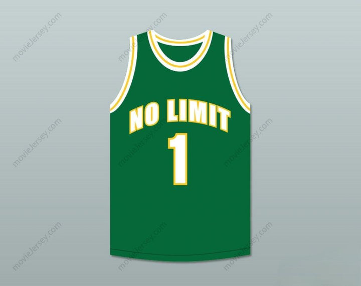 CUSTOM ANY Name Number MASTER P 1 NO LIMIT GREEN BASKETBALL JERSEY Top Stitched S-6XL