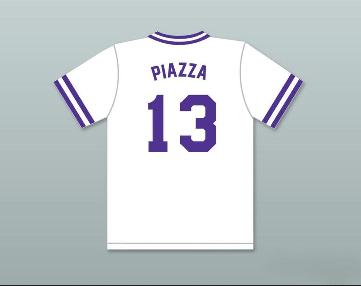 Custom Any Name Number MIKE PIAZZA 13  AREA HIGH SCHOOL PHANTOMS WHITE BASEBALL JERSEY 2 Top Stitched S-6XL