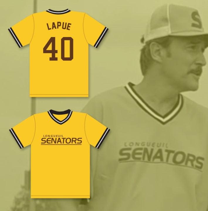 Custom Any Name Number GINO LAPUE 40 LONGUEUIL SENATORS BEER LEAGUE BASEBALL JERSEY SPACEMAN Top Stitched S-6XL