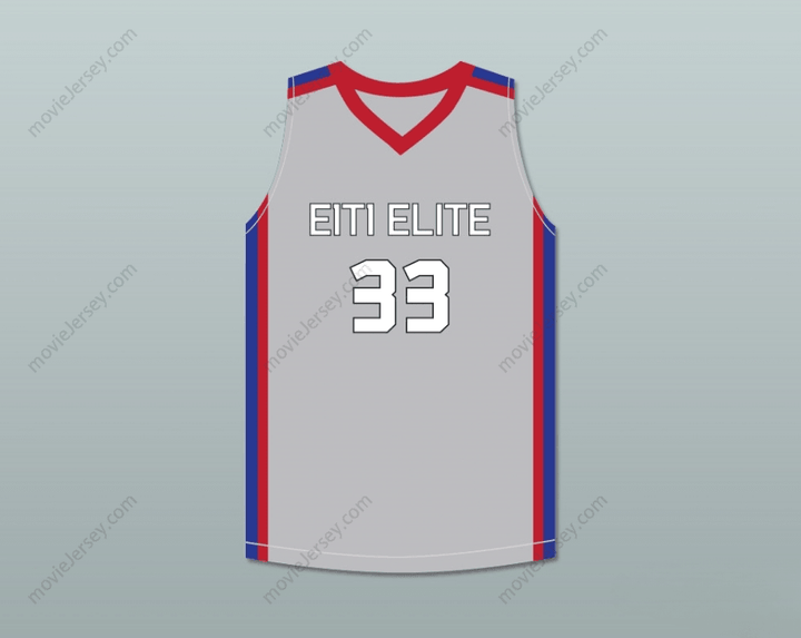 CUSTOM ANY Name Number TACKO FALL 33 EACH 1 TEACH 1 ELITE AAU GRAY BASKETBALL JERSEY 1 Top Stitched S-6XL