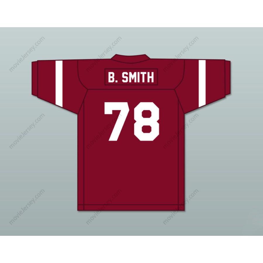 CUSTOM ANY Name Number BRUCE SMITH 78 BOOKER T. WASHINGTON HIGH SCHOOL MAROON FOOTBALL JERSEY Top Stitched S-6XL