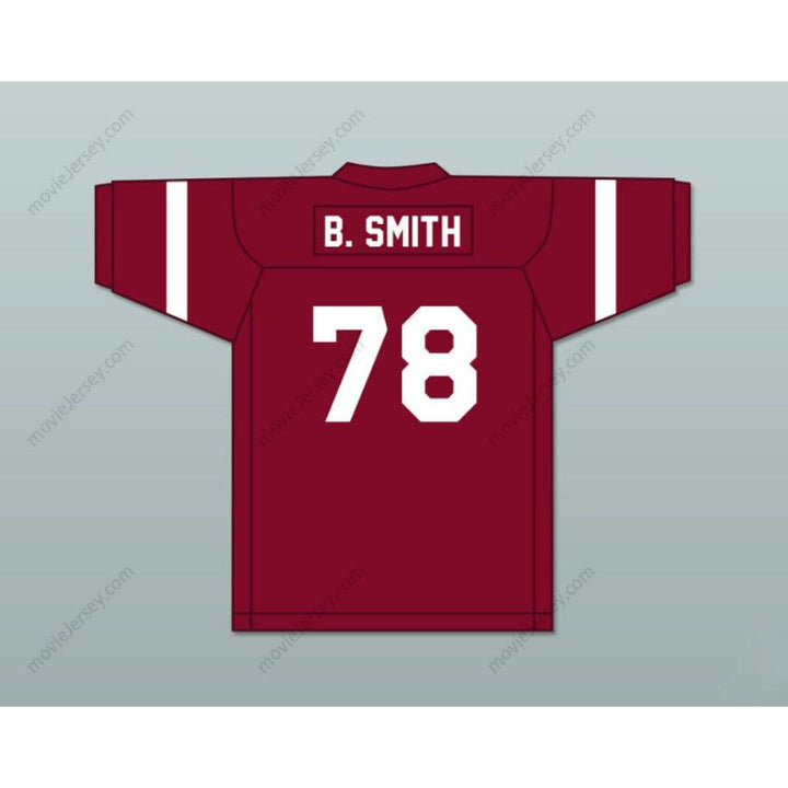 CUSTOM ANY Name Number BRUCE SMITH 78 BOOKER T. WASHINGTON HIGH SCHOOL MAROON FOOTBALL JERSEY Top Stitched S-6XL