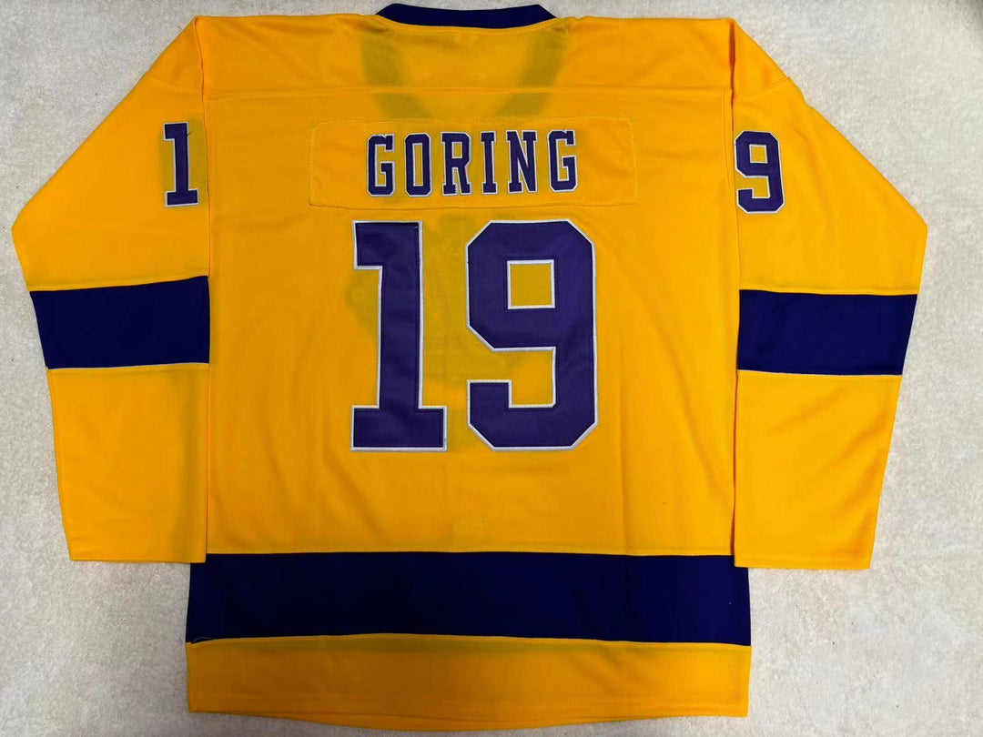Custom Any Name Number HOCKEY LEGEND BUTCH GORING 19 HOCKEY JERSEY ALL SIZES Top Stitched S-6XL