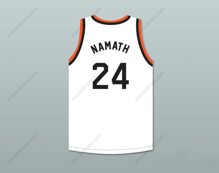 CUSTOM ANY Name Number JOE NAMATH 24 BEAVER FALLS HIGH SCHOOL TIGERS WHITE BASKETBALL JERSEY 1 Top Stitched S-6XL