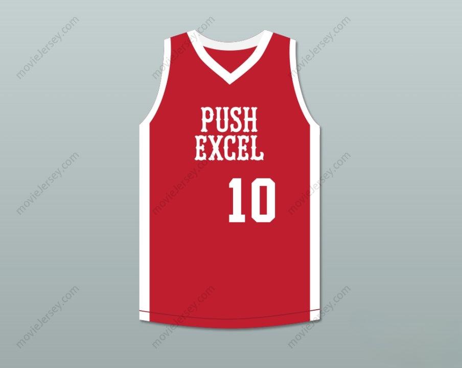 CUSTOM ANY Name Number KENNY PATTERSON 10 PUSH EXCEL PRO BASKETBALL CLASSIC RED BASKETBALL JERSEY 1985 CHARITY EVENT Top Stitched S-6XL