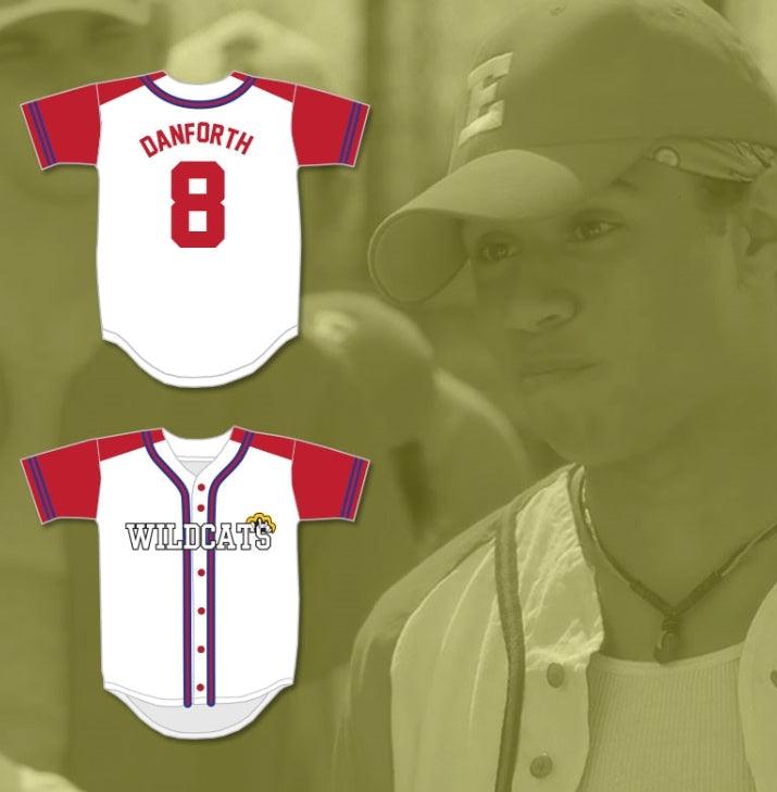 Custom Any Name Number CHAD DANFORTH 8 EAST HIGH SCHOOL WILDCATS BASEBALL JERSEY DESIGN 2 Top Stitched S-6XL