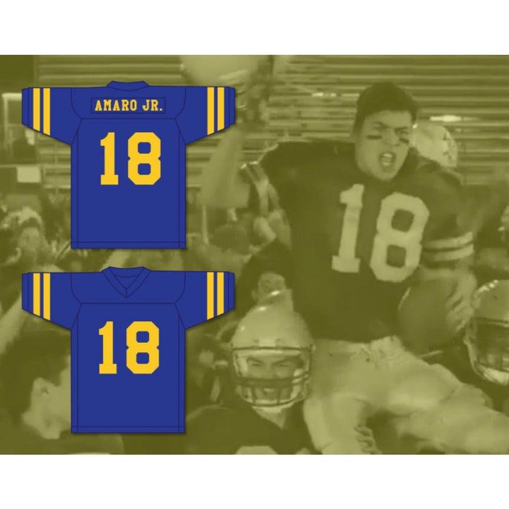 CUSTOM ANY Name Number RUBEN AMARO JR. 18 WILLIAM PENN ACADEMY QUAKERS BLUE Football Jersey Top Stitched S-6XL
