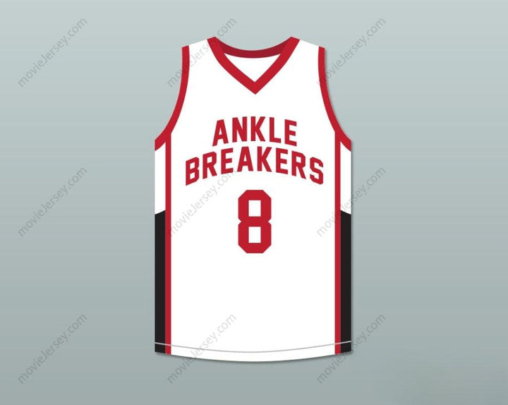 CUSTOM ANY Name Number CROSSOVER 8 ANKLE BREAKERS WHITE BASKETBALL JERSEY Top Stitched S-6XL