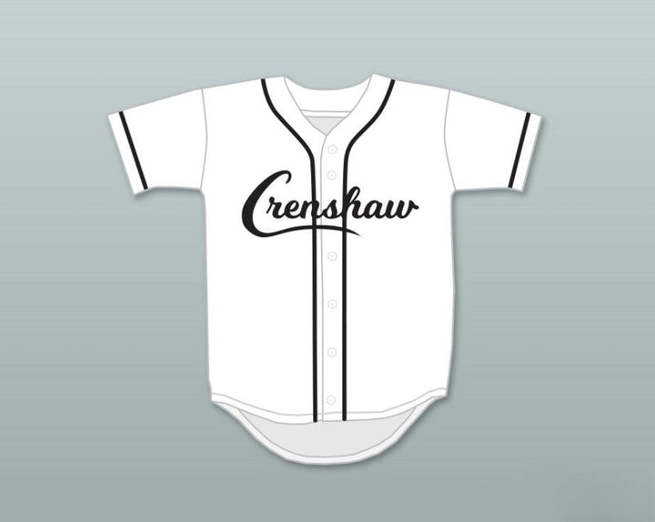 Custom Any Name Number NIPSEY HUSSLE 33 CRENSHAW WHITE AND BLACK BASEBALL JERSEY Top Stitched S-6XL