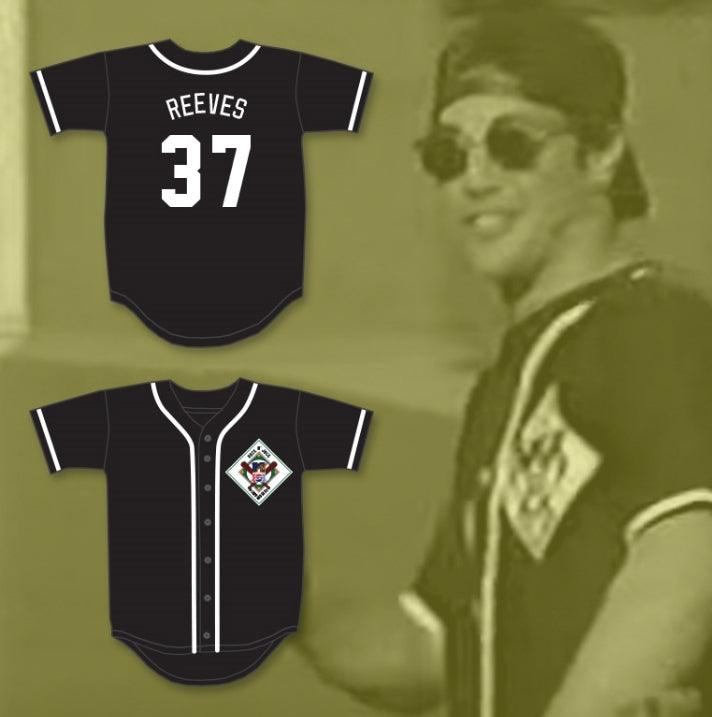 Custom Any Name Number KEANU REEVES 37 AARDVARKS BASEBALL JERSEY 1ST ANNUAL ROCK N' JOCK DIAMOND DERBY Top Stitched S-6XL