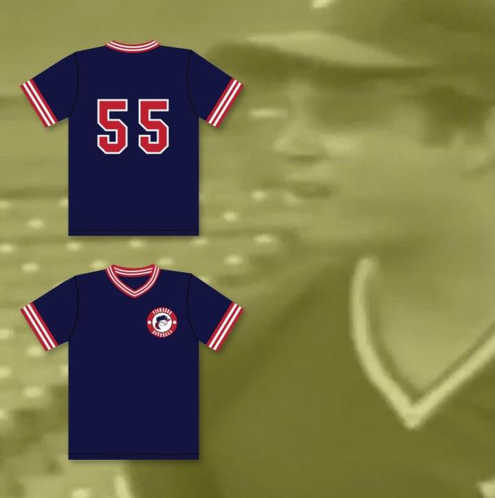 Custom Any Name Number LLOYD LACOMBE 55 PIONEERS AWAY BASEBALL JERSEY HARDBALL SITCOM Top Stitched S-6XL
