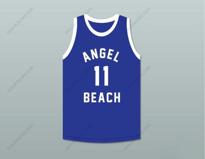 CUSTOM ANY Name Number TOMMY TURNER 11 ANGEL BEACH  BLUE BASKETBALL JERSEY PORKY'S REVENGE Top Stitched S-6XL