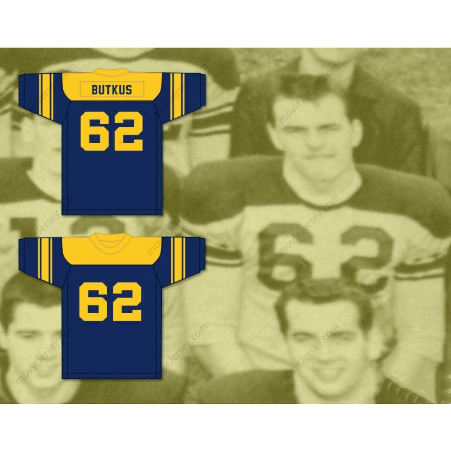 CUSTOM ANY Name Number DICK BUTKUS 62 CHICAGO VOCATIONAL HIGH SCHOOL NAVY BLUE FOOTBALL JERSEY Top Stitched S-6XL
