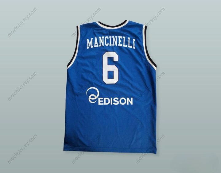 CUSTOM ANY Name Number STEFANO MANCINELLI 6 ITALIA BASKETBALL JERSEY WITH PATCH Top Stitched S-6XL