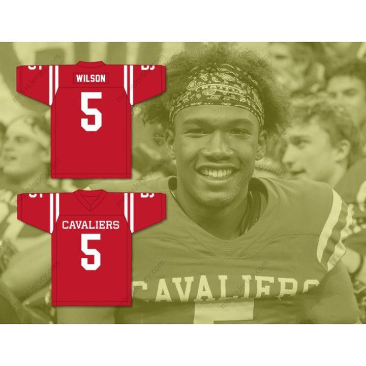 CUSTOM ANY Name Number GARRETT WILSON 5 LAKE TRAVIS HIGH SCHOOL CAVALIERS Football Jersey Top Stitched S-6XL