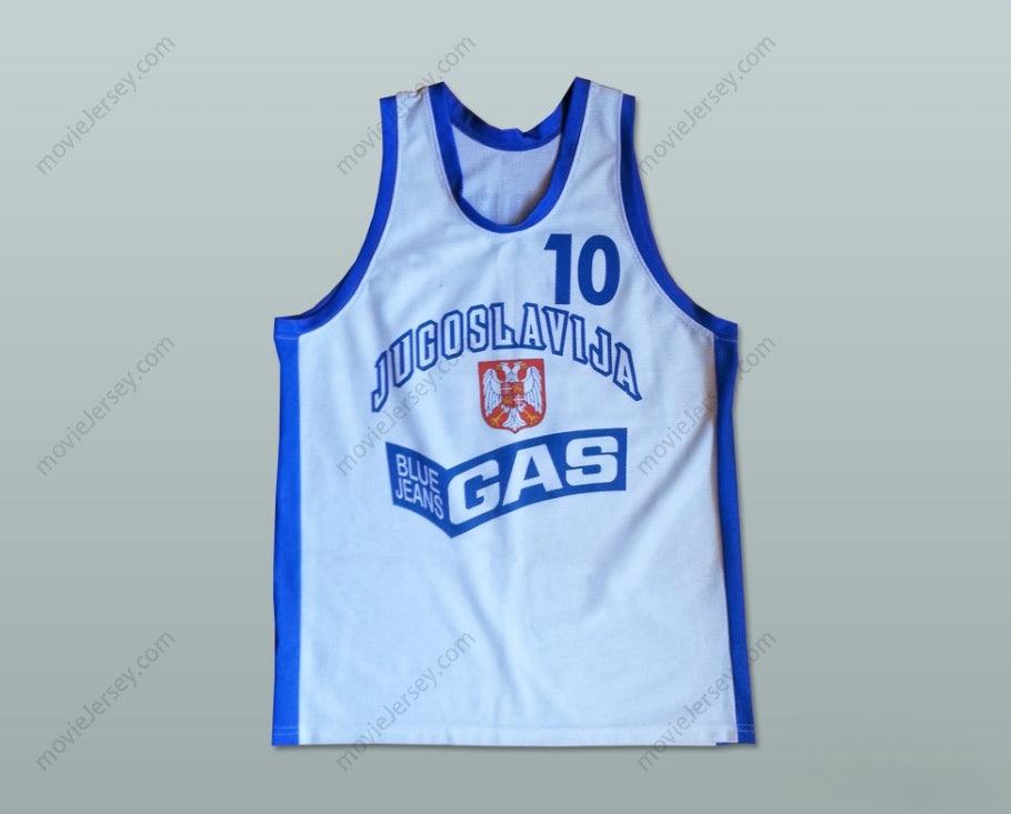 CUSTOM ANY Name Number ALEKSANDAR DJORDJEVIC 10 YUGOSLAVIA BASKETBALL JERSEY STITCH SEWN Top Stitched S-6XL